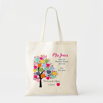 Bright Colorful Apple Tree Helping Us Grow Tote Bag by GenerationIns at Zazzle