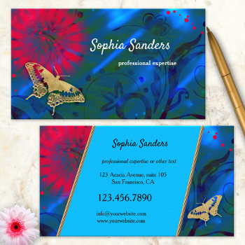 Bright Colorful Artistic Business Card by sunnysites at Zazzle