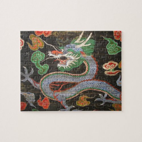Bright Colorful Asian Dragon Art Jigsaw Puzzle