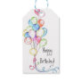 Bright Colorful Baloons Happy Birthday Gift Tag