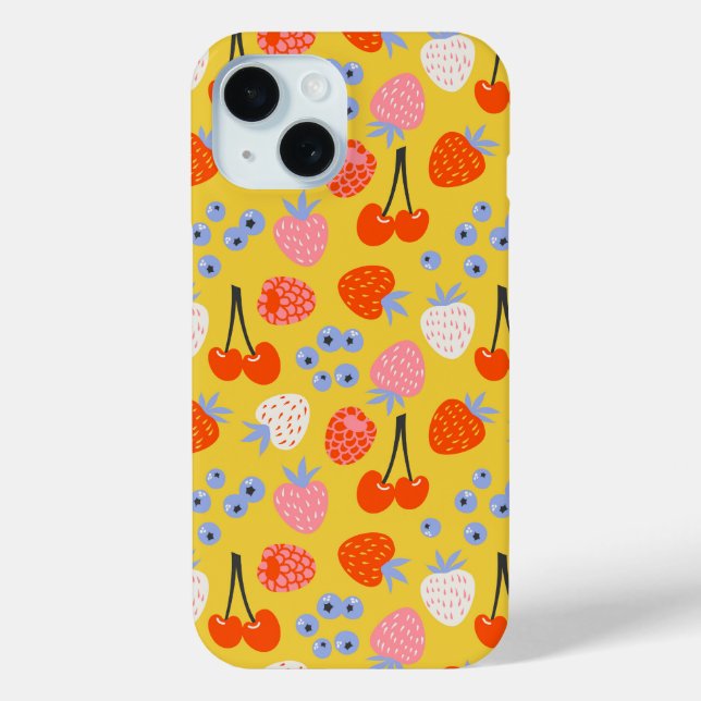 Bright Colorful Berry Fruit Pattern Case-Mate iPhone Case (Back)