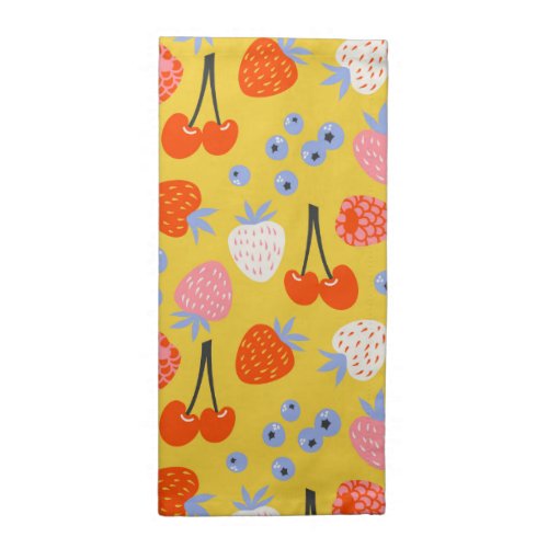 Bright Colorful Berry Fruit Pattern Cloth Napkin