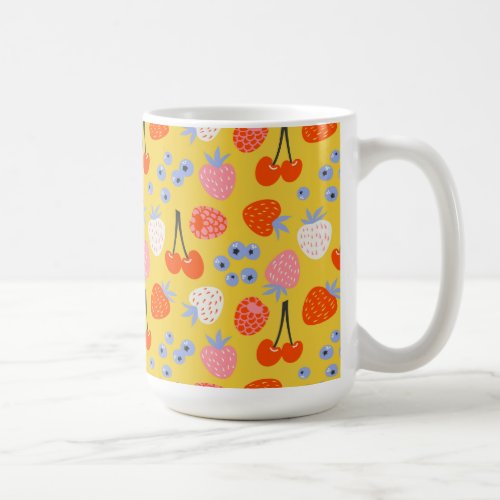 Bright Colorful Berry Fruit Pattern Coffee Mug