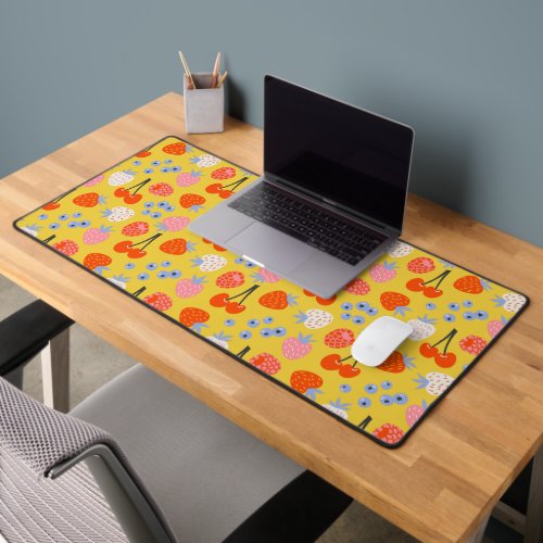 Bright Colorful Berry Fruit Pattern Desk Mat