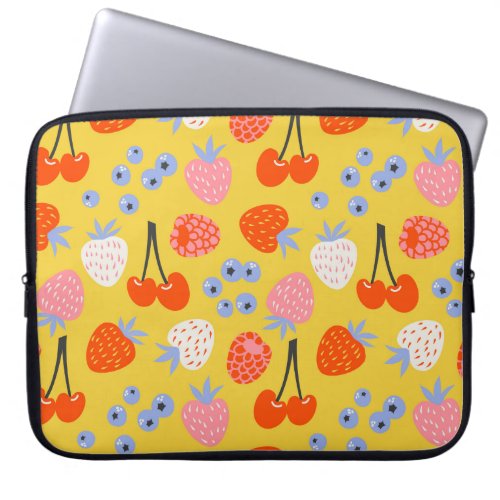 Bright Colorful Berry Fruit Pattern Laptop Sleeve