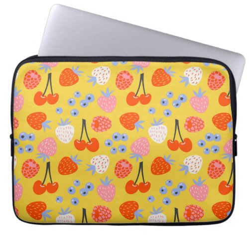 Bright Colorful Berry Fruit Pattern Laptop Sleeve