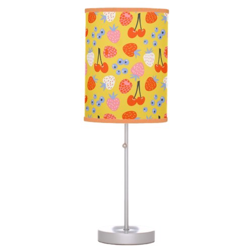 Bright Colorful Berry Fruit Pattern Table Lamp