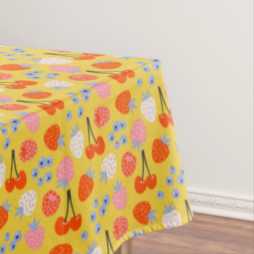 Bright Colorful Berry Fruit Pattern Tablecloth