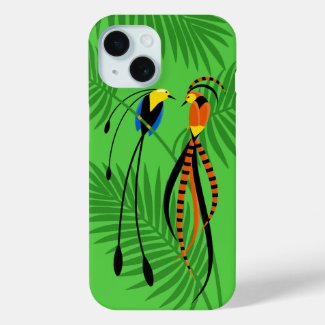 Bright Colorful Birds of Paradise