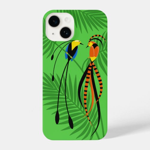 Bright Colorful Birds of Paradise iPhone 14 Case
