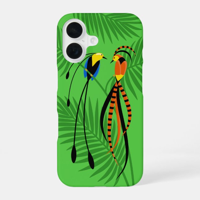 Bright Colorful Birds of Paradise iPhone Case (Back)