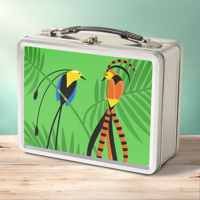 Bright Colorful Birds of Paradise Metal Lunch Box (Creator Uploaded)