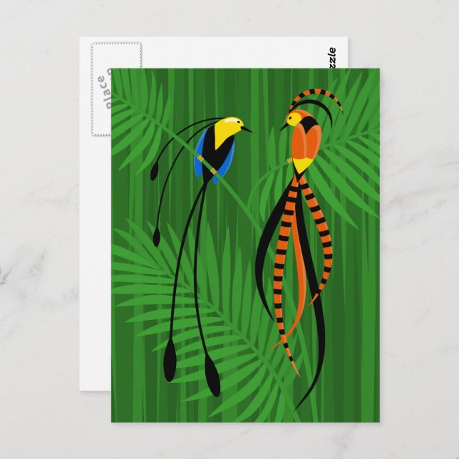 Bright Colorful Birds of Paradise Postcard (Front/Back)
