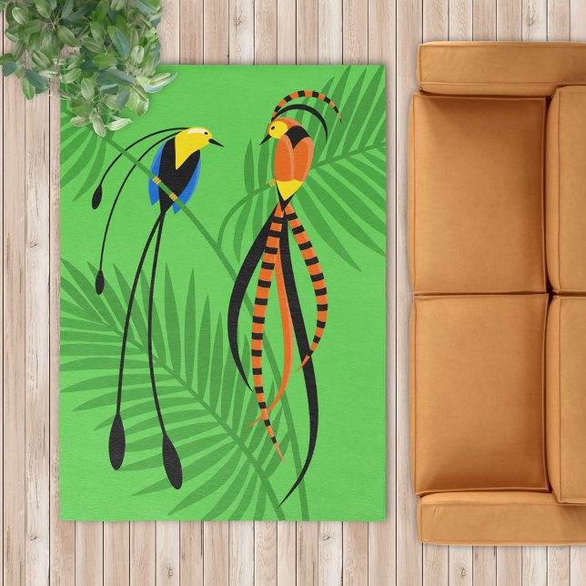 Bright Colorful Birds of Paradise Rug (Creator Uploaded)