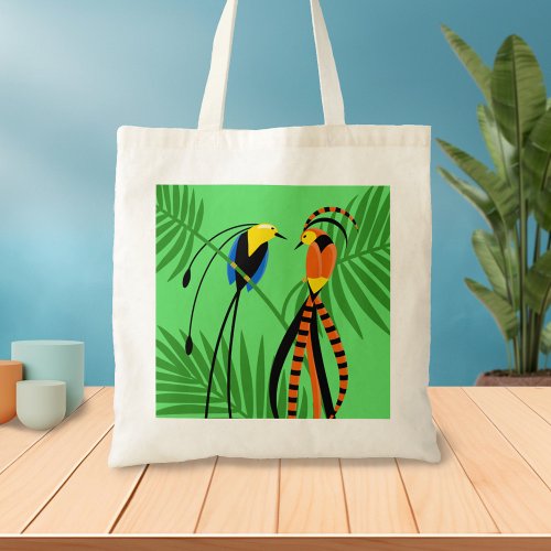 Bright Colorful Birds of Paradise Tote Bag