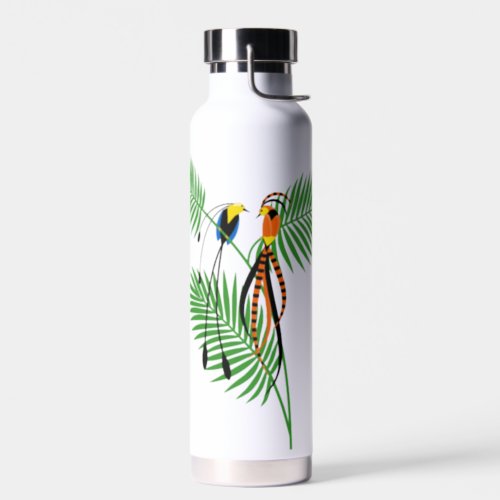 Bright Colorful Birds of Paradise Water Bottle