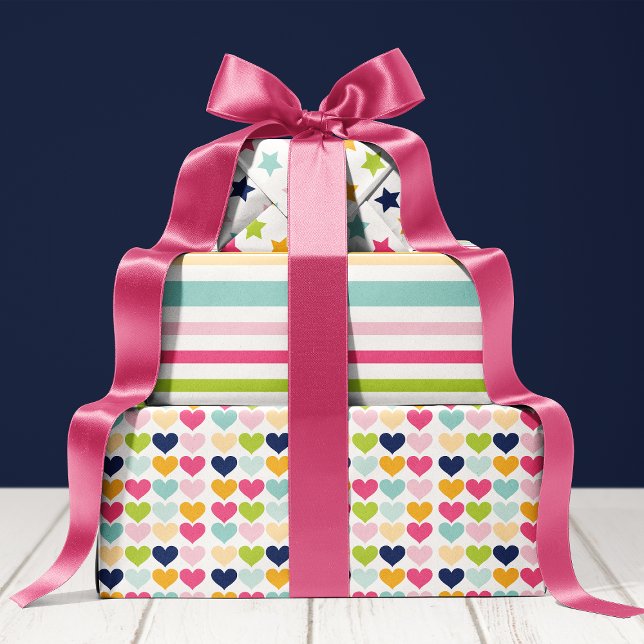 Bright Colorful Birthday Party Wrapping Paper Sheets (Creator Uploaded)