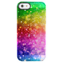 Bright Colorful Bokeh Modern Glitter Clear iPhone SE/5/5s Case