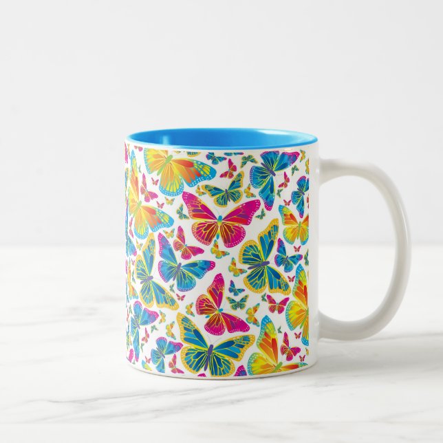 Bright colorful butterflies coffee mug (Right)