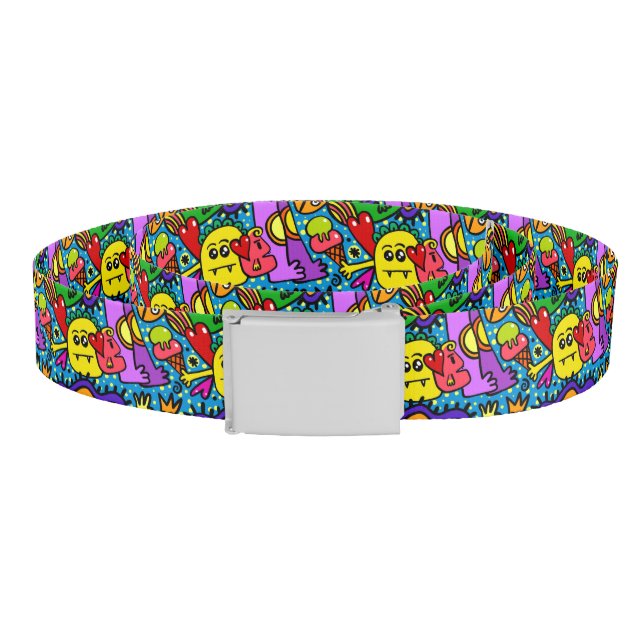 Bright Colorful Cartoon Monsters Belt (Coil)