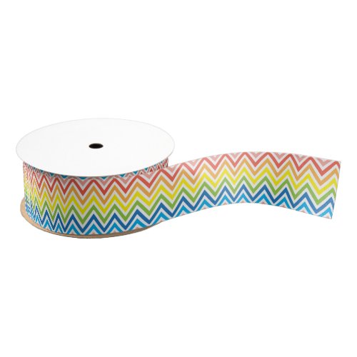 Bright Colorful Chevron Grosgrain Ribbon