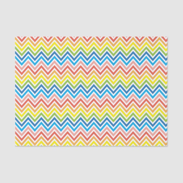 Bright Colorful Chevron Tissue Paper (Front)