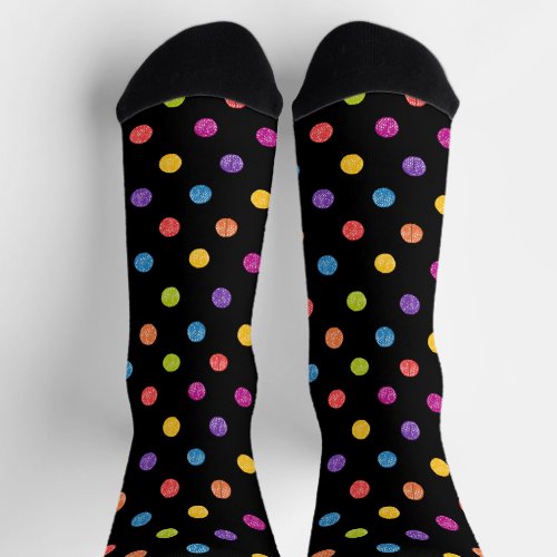Bright Colorful Classic Polka Dot Pattern Socks