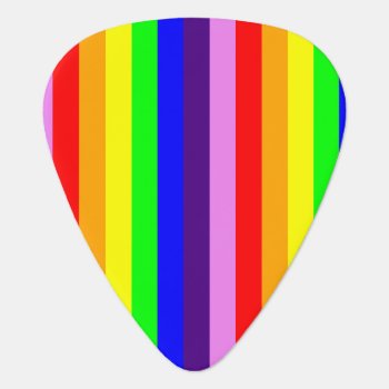 Bright Colorful Classic Pride Rainbow Guitar Pick by M_Sylvia_Chaume at Zazzle