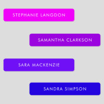 Bright Colorful Color Coded Waterproof Name Kids' Labels