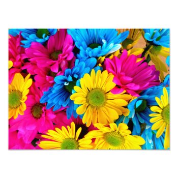 Bright Colorful Daisies Photo Print by GiftsGaloreStore at Zazzle