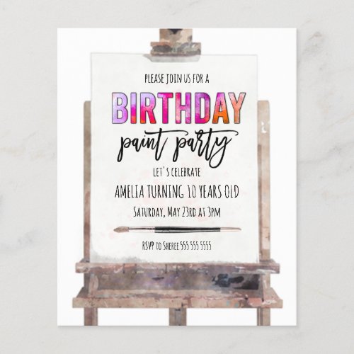 Bright Colorful Easel Paint Party Kids Birthday In