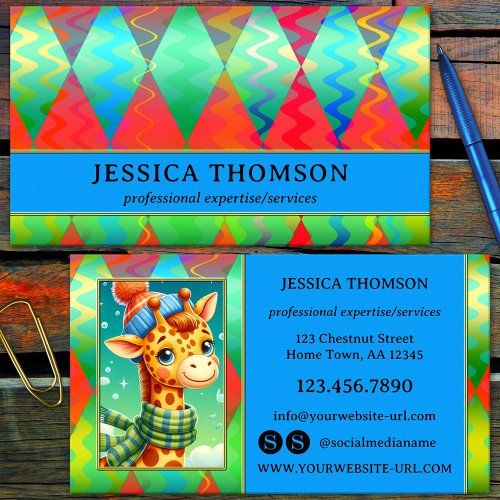 Bright Colorful Eye Catching Business Card