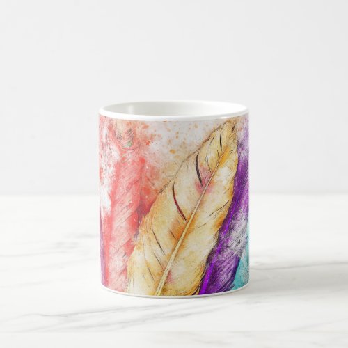 Bright Colorful Feathers Coffee Mug