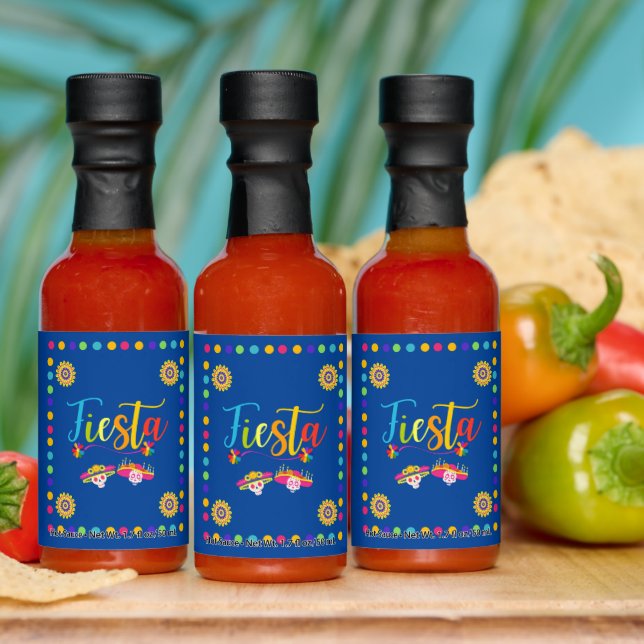 Bright Colorful Fiesta Fun Hot Sauces (Multi)