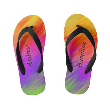 Bright Colorful Flip Flops with your Name Bright Colorful Flip Flops with your Name