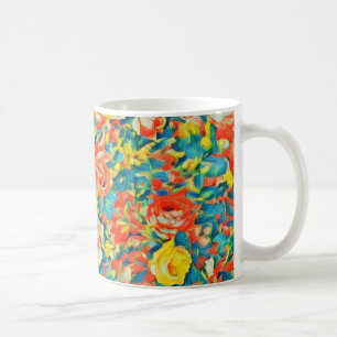 Bright Colorful Floral Blossoming Garden Fine Art Coffee Mug