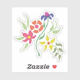 Bright Colorful Floral Bouquet Sticker