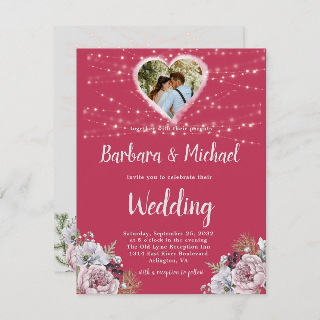 BRIGHT COLORFUL FLORAL INVITATION (Front/Back)