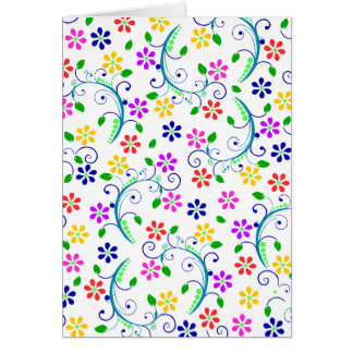 Bright, Colorful Floral Swirly Card Ensemble