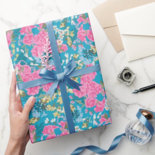 Bright Colorful Floral Wrapping Paper
