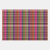 Bright Colorful Fun Plaid Patterns  Wrapping Paper Sheets (Front 2)