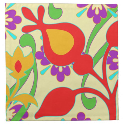 Bright  Colorful Funky Abstrac Cloth Napkins