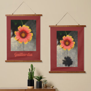 Bright Colorful Gaillardia Flower Photographic Hanging Tapestry