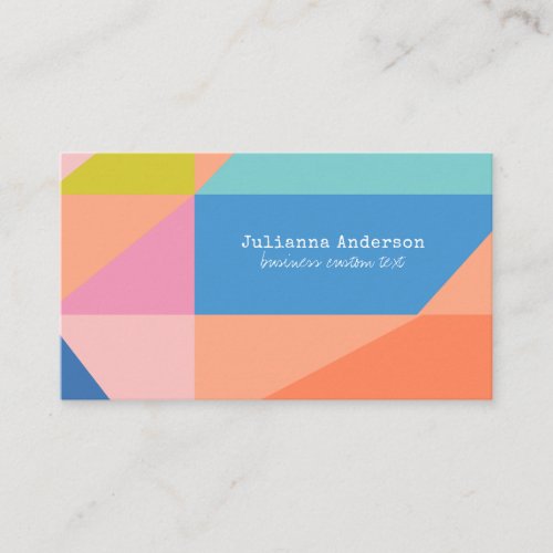 Bright Colorful Geometric Shapes Creative Artsy Business Card
