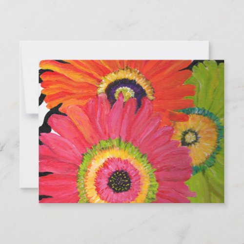 Bright &amp; Colorful Gerbera Daisies Personalized Invitation