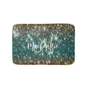 Bright Colorful Glitter Bath Mat