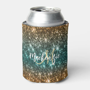 Bright Colorful Glitter Can Cooler