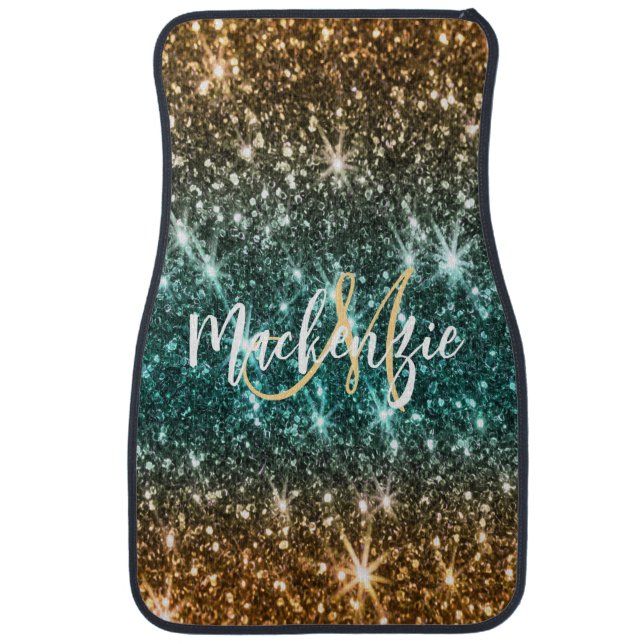 Bright Colorful Glitter Car Floor Mat (Front)