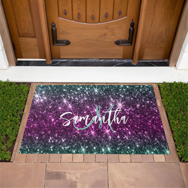 Bright Colorful Glitter Doormat (Outdoor)