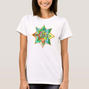 Bright Colorful Green Floral T-Shirt